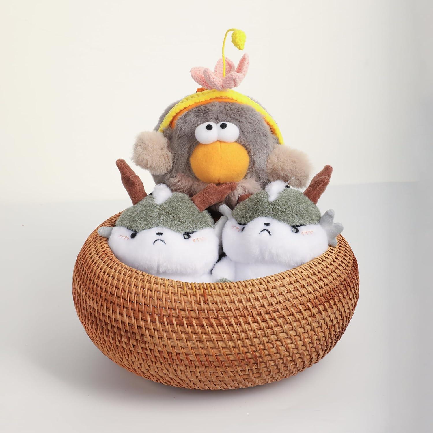 Cesta de Mimbre XALVYNQ con Tapa Redonda 23 cm - Almacenamiento