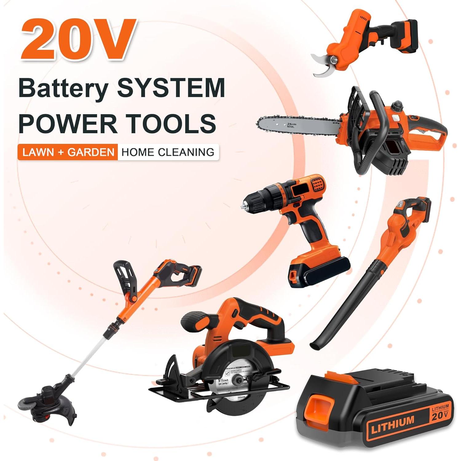 Batería de Litio 20V S SKSTYLE para Black and Decker 2 Pzas