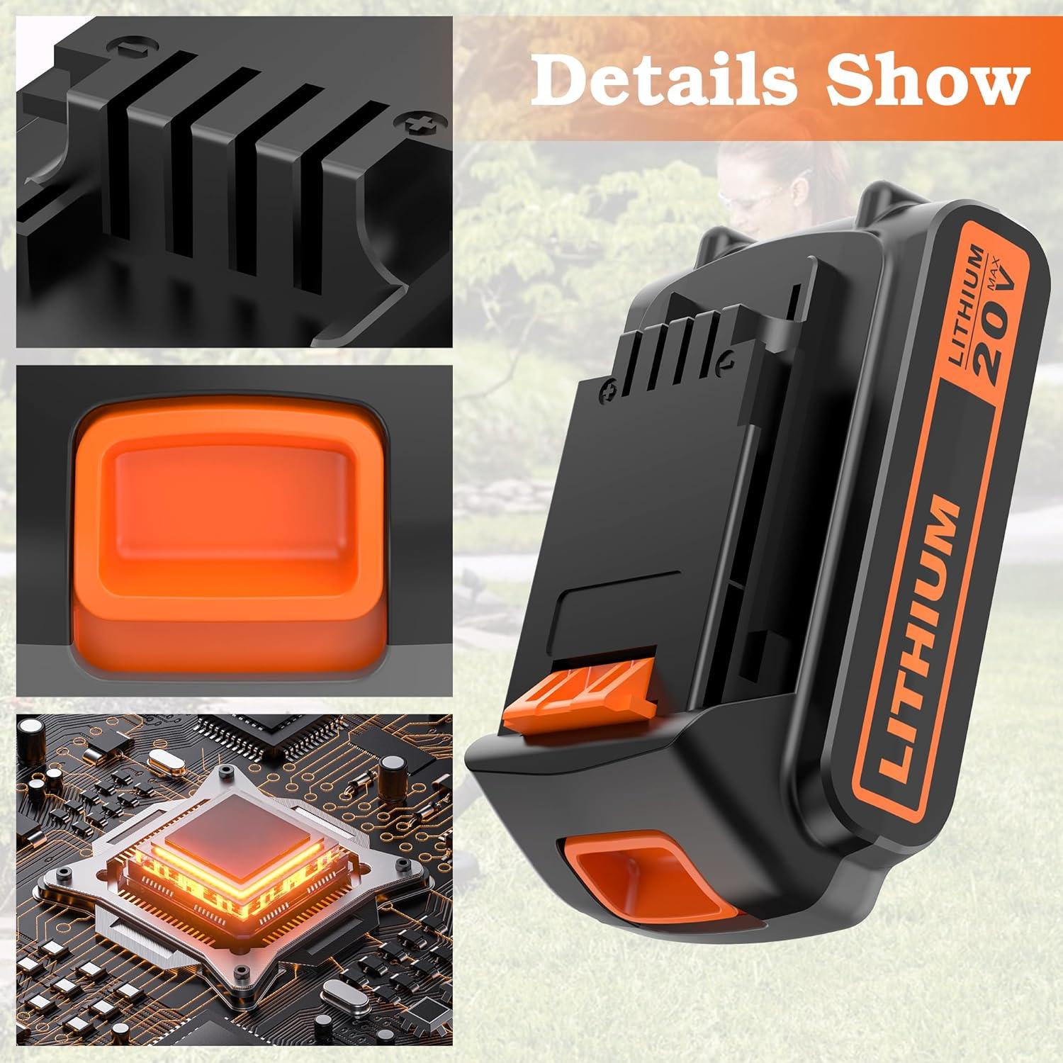 Batería de Litio 20V S SKSTYLE para Black and Decker 2 Pzas