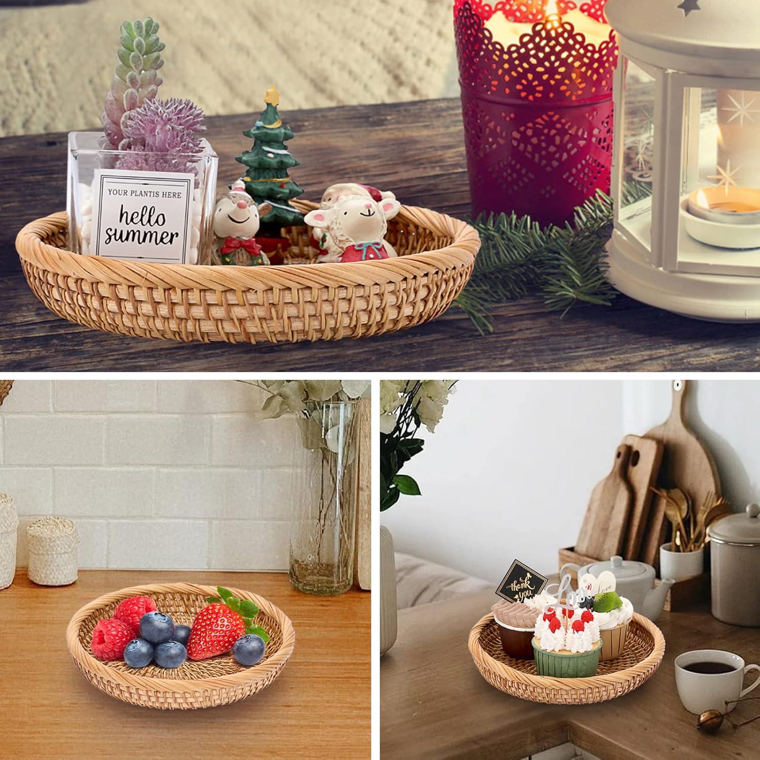 Conjunto de 3 Cestas de Ratan Hipiwe - Almacenamiento Natural