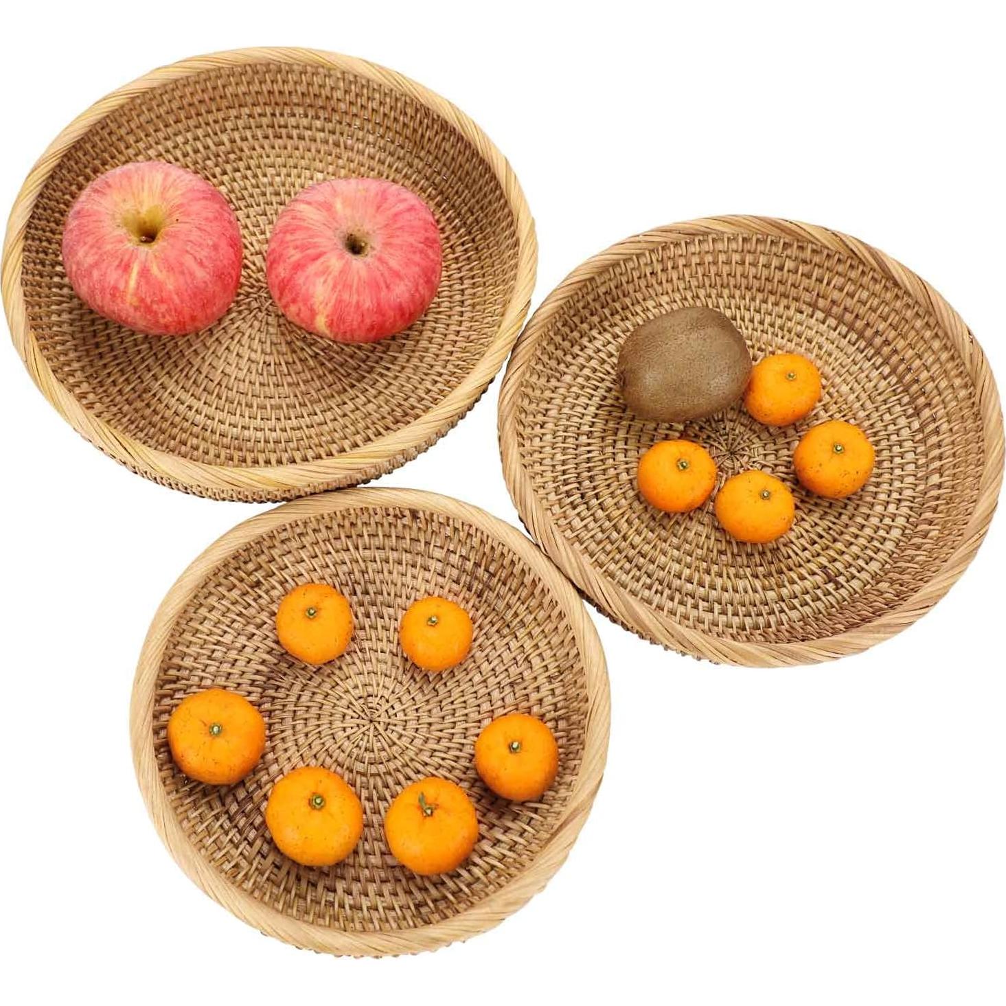 Conjunto de 3 Cestas de Ratan Hipiwe - Almacenamiento Natural