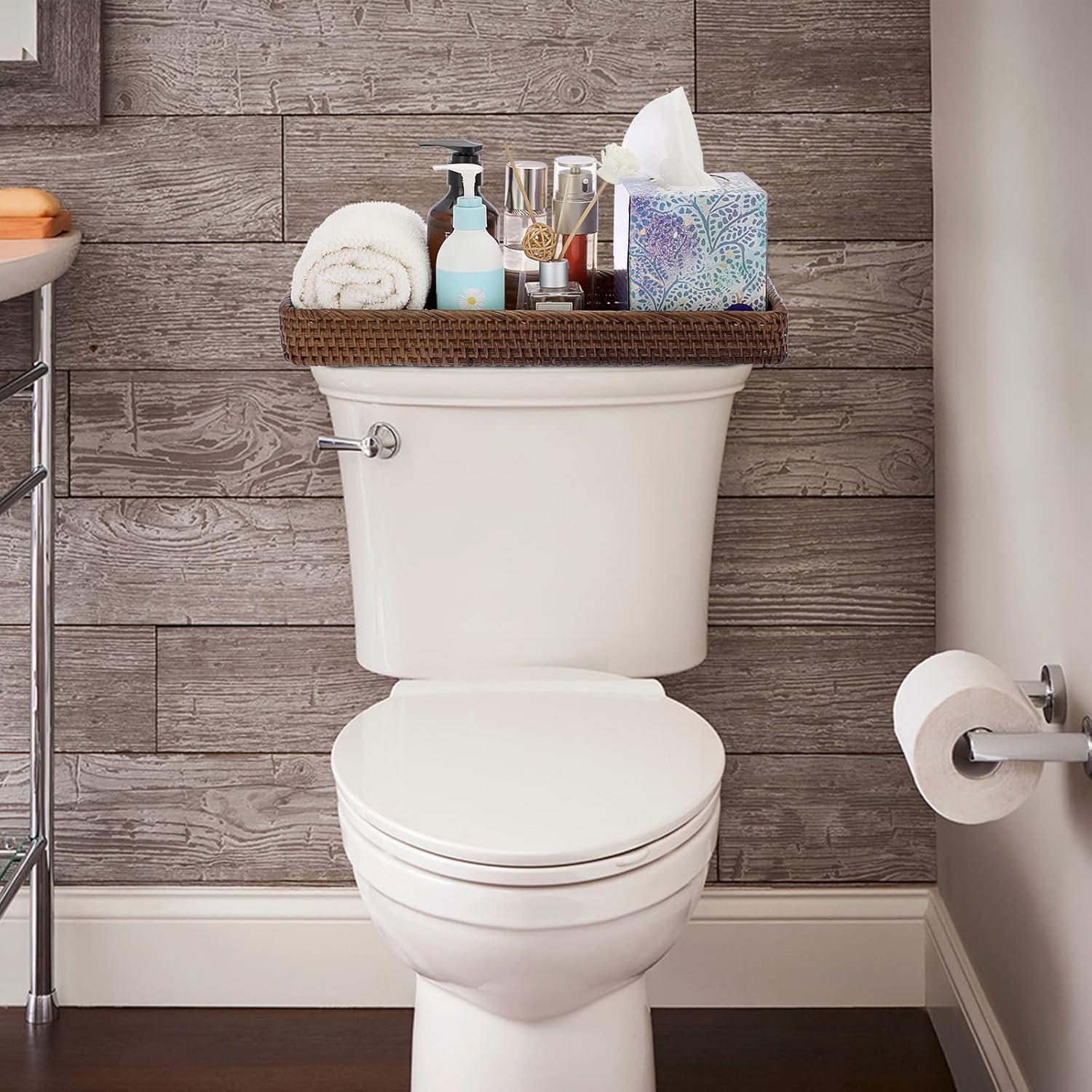 Bandeja de Baño Sumnacon de Ratán 41.5x15x4.7cm Marrón