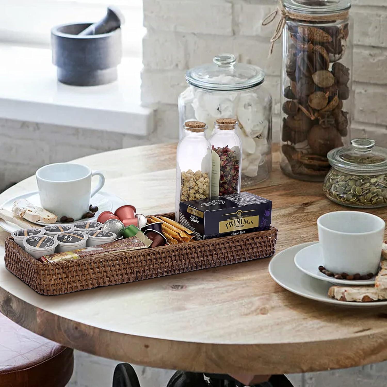 Bandeja de Baño Sumnacon de Ratán 41.5x15x4.7cm Marrón