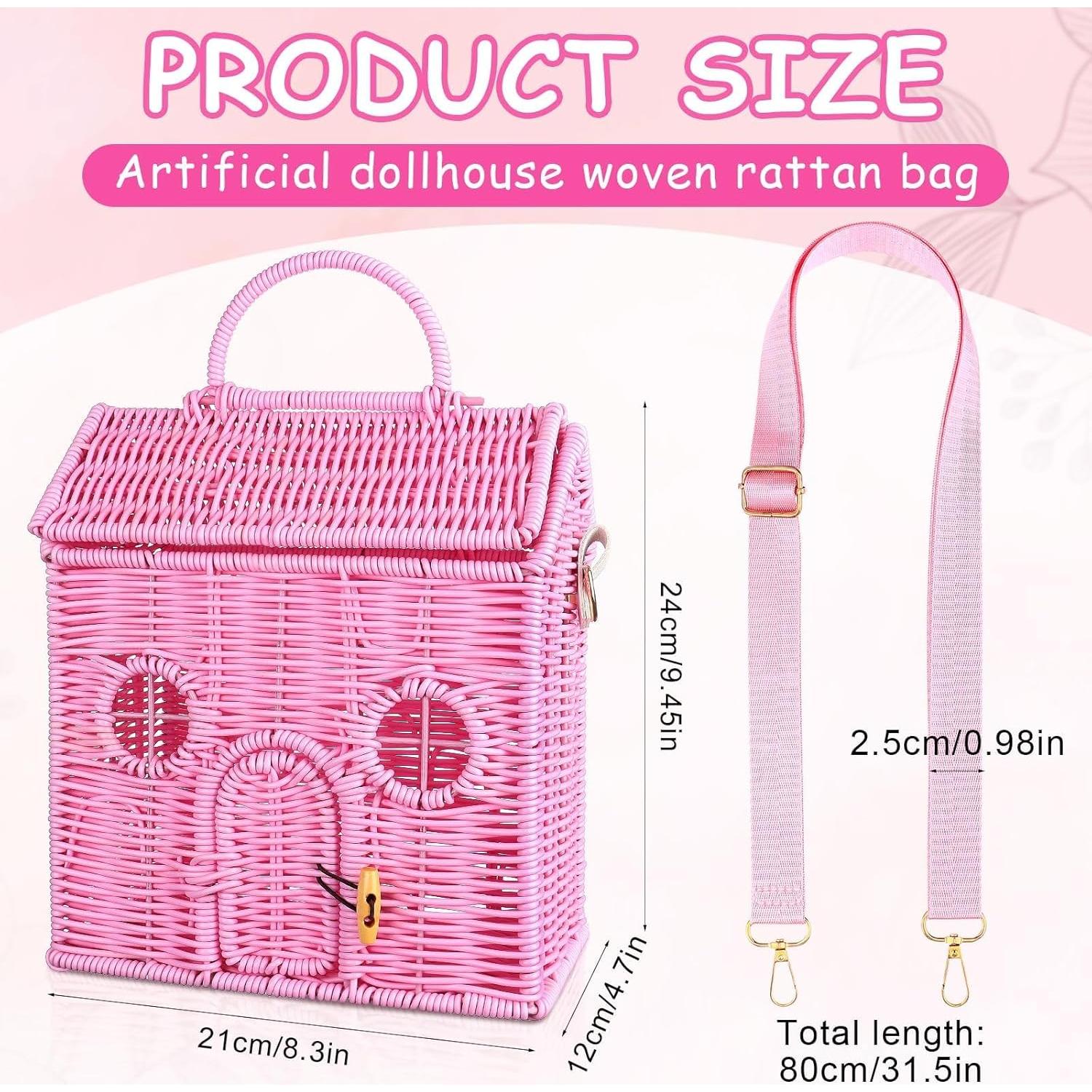 Bolsa de Hombro Casa de Muñecas Easywiny Rosa 24x21x12cm