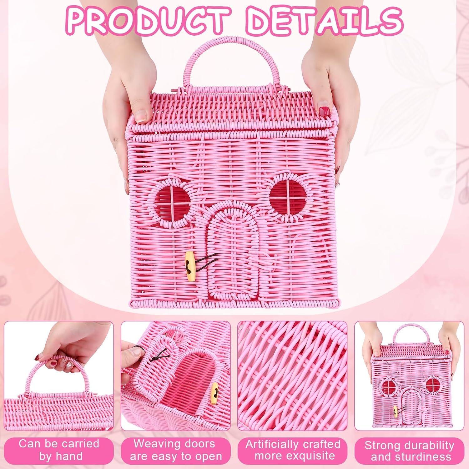 Bolsa de Hombro Casa de Muñecas Easywiny Rosa 24x21x12cm