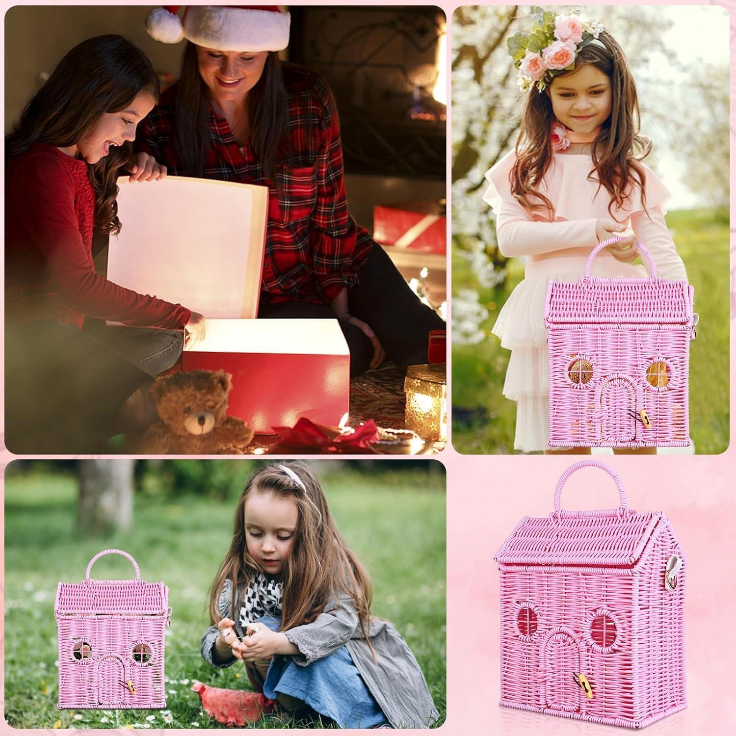 Bolsa de Hombro Casa de Muñecas Easywiny Rosa 24x21x12cm