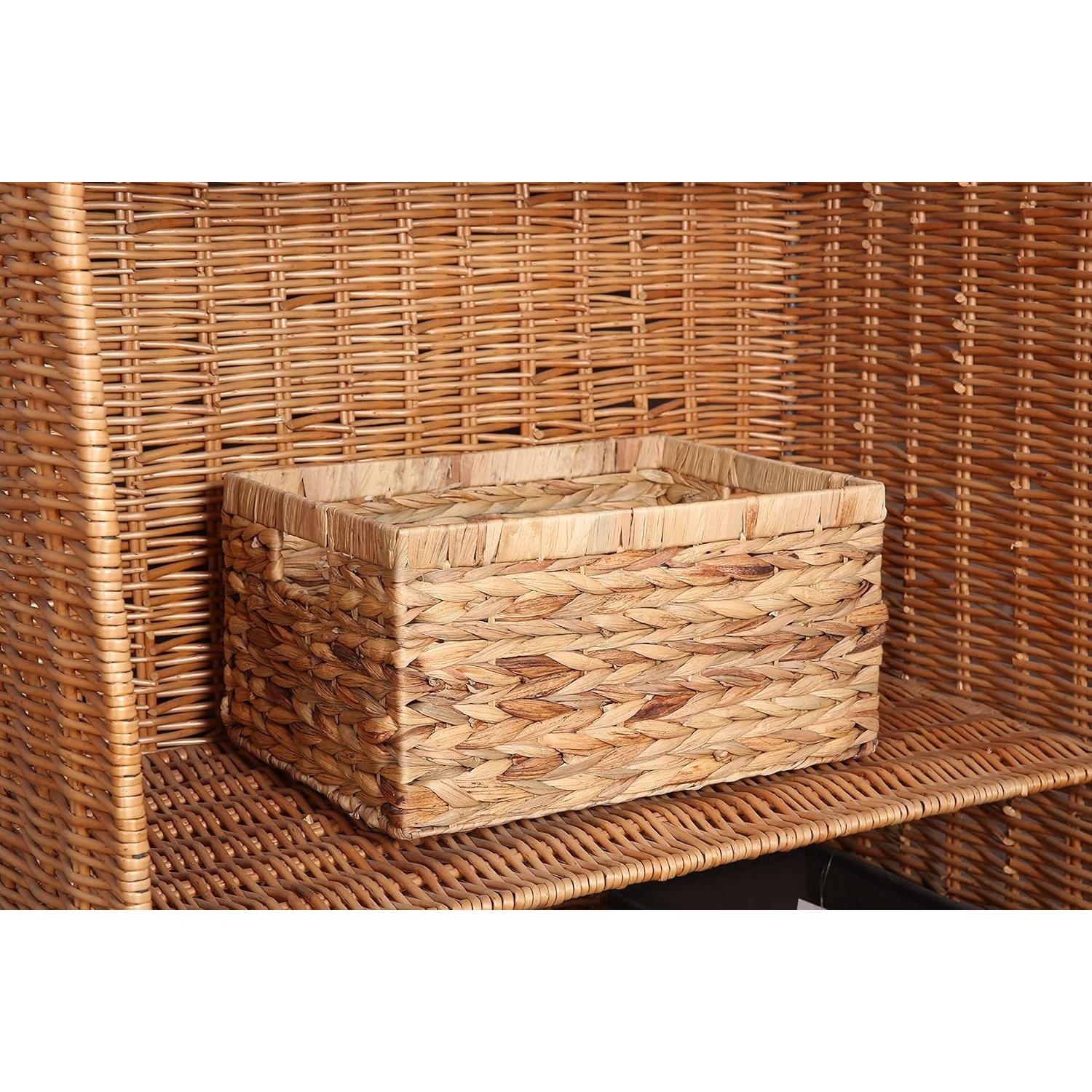 Cesta de Almacenamiento Rectangular SHCMSADO Juncos 38.4x28cm