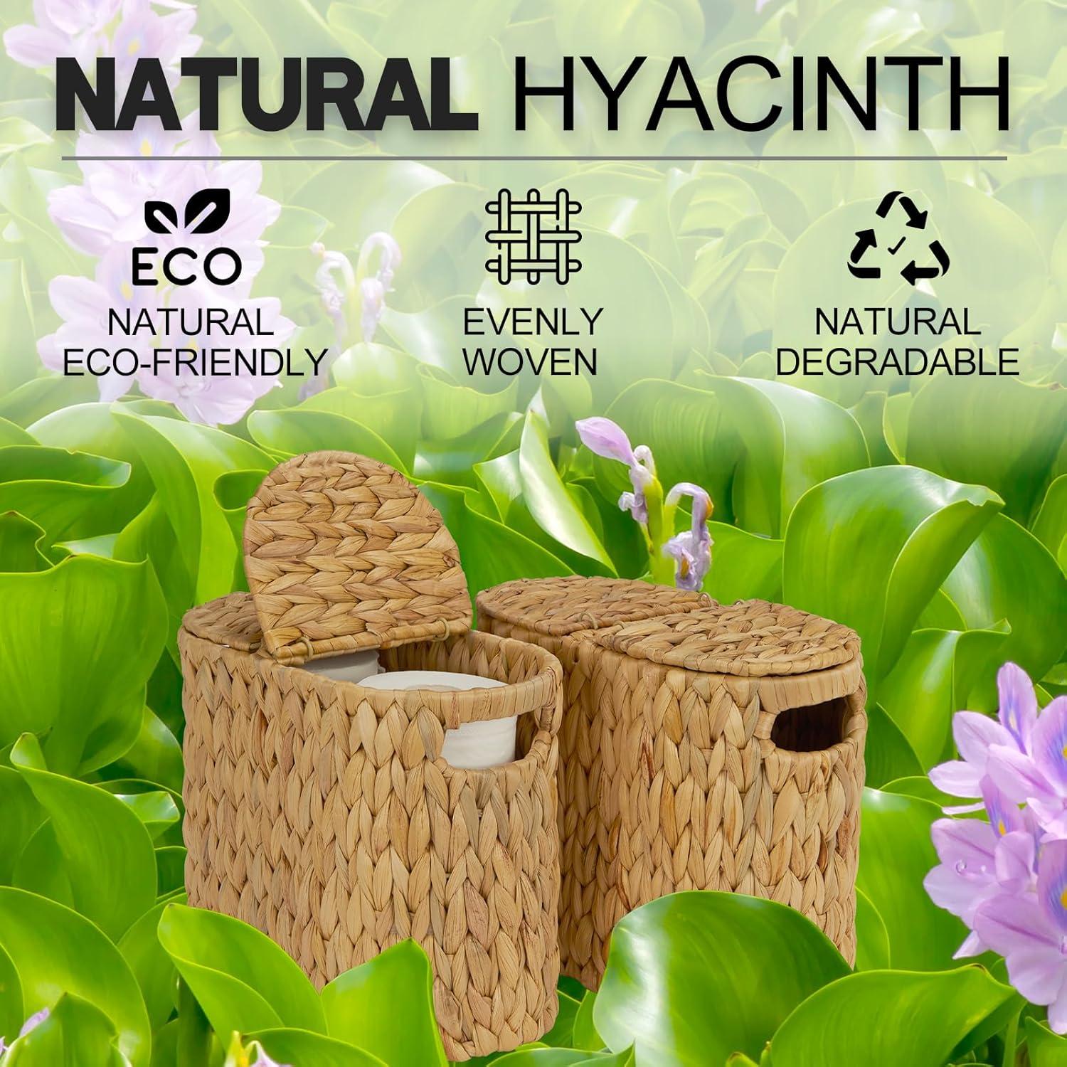 Cesta de Papel Higiénico ELONG HOME Natural para 4 Rollos