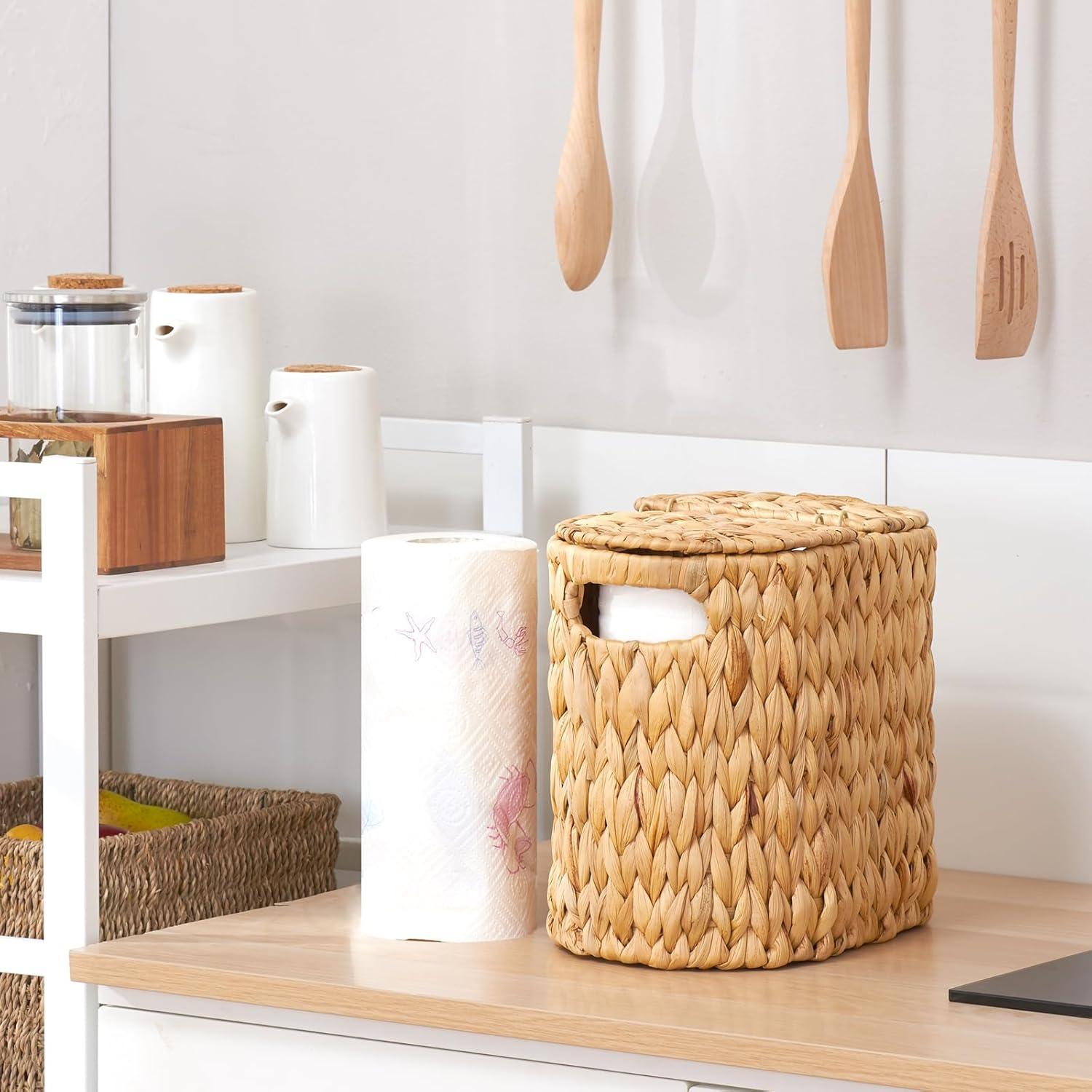 Cesta de Papel Higiénico ELONG HOME Natural para 4 Rollos