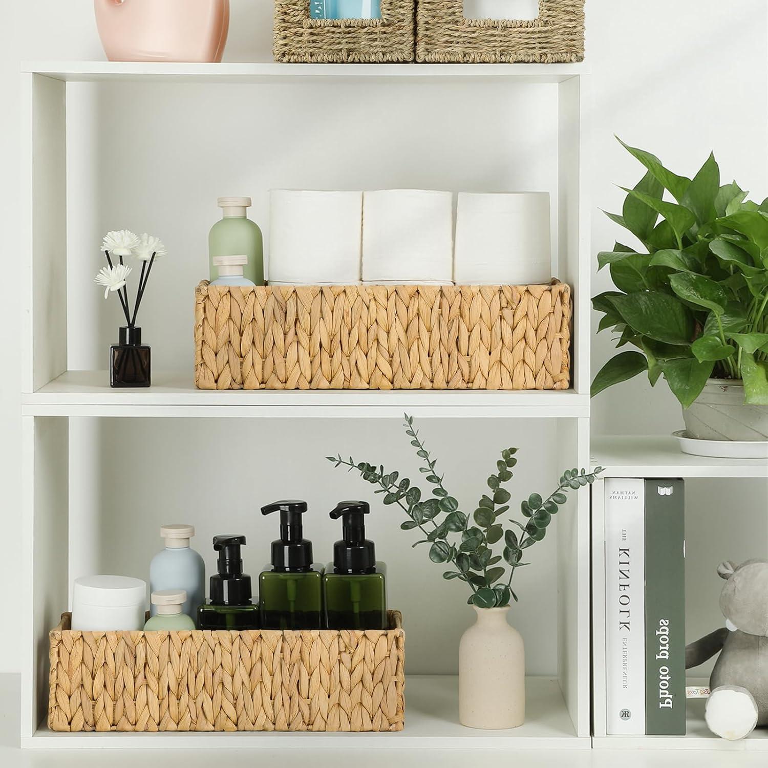 Cesta de Mimbre Graciadeco 2 Paquete Organizador Baño