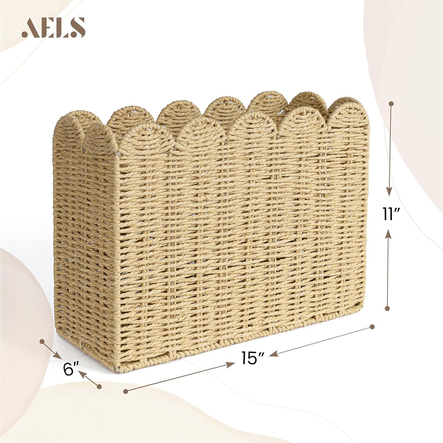 Soporte de Revistas AELS Beige Ondulado 38x28x15.5cm