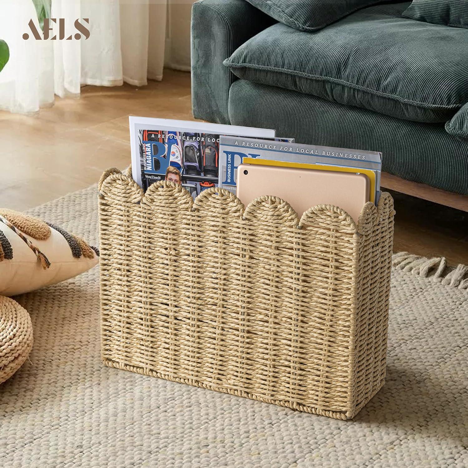 Soporte de Revistas AELS Beige Ondulado 38x28x15.5cm