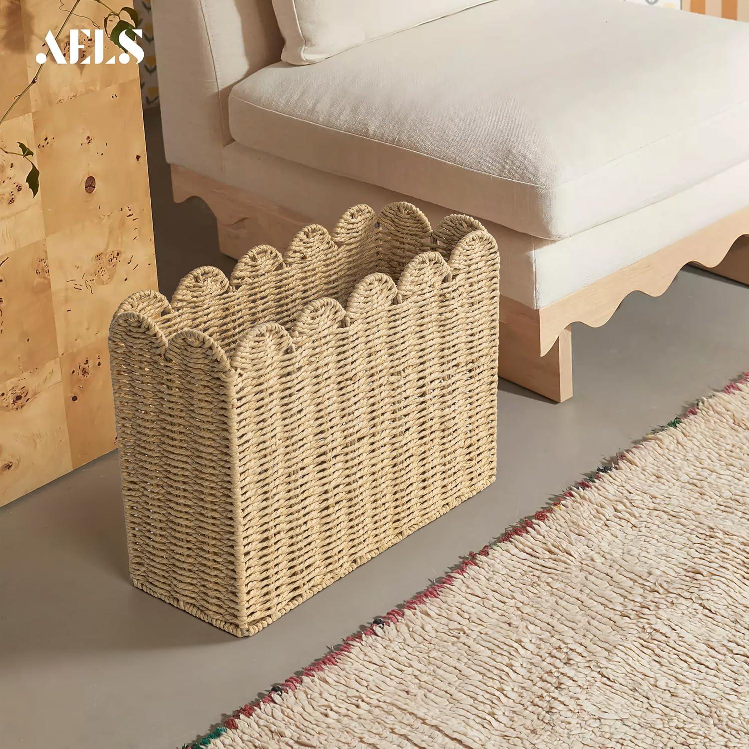 Soporte de Revistas AELS Beige Ondulado 38x28x15.5cm