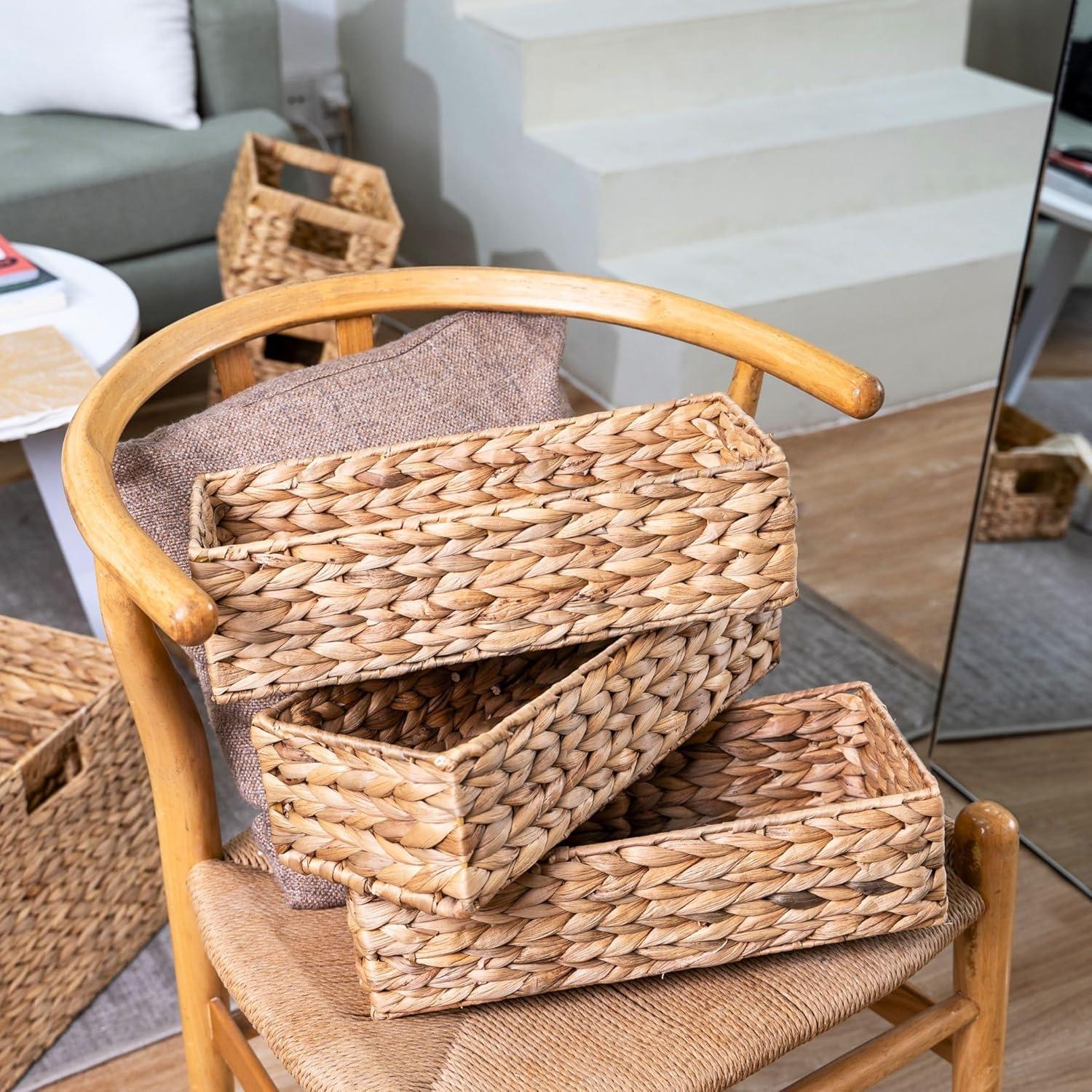 Juego de 3 Soportes de Papel Higiénico M4DECOR de Mimbre