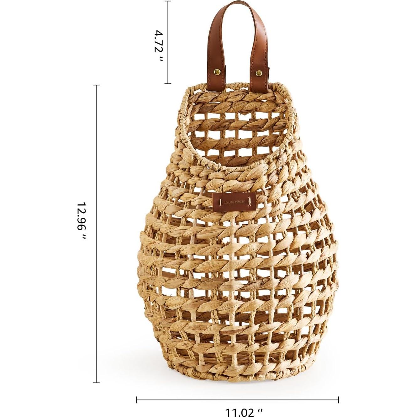 Cesta Colgante LGENHOOM de Juncos de Agua 32.9x28x17 cm