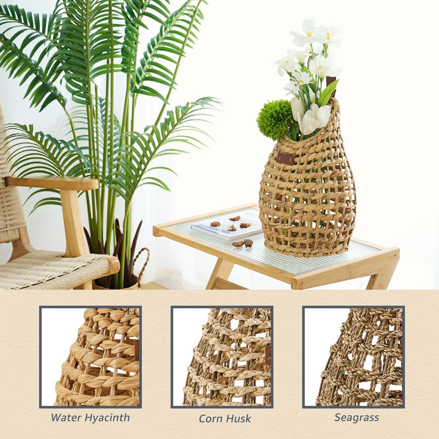 Cesta Colgante LGENHOOM de Juncos de Agua 32.9x28x17 cm