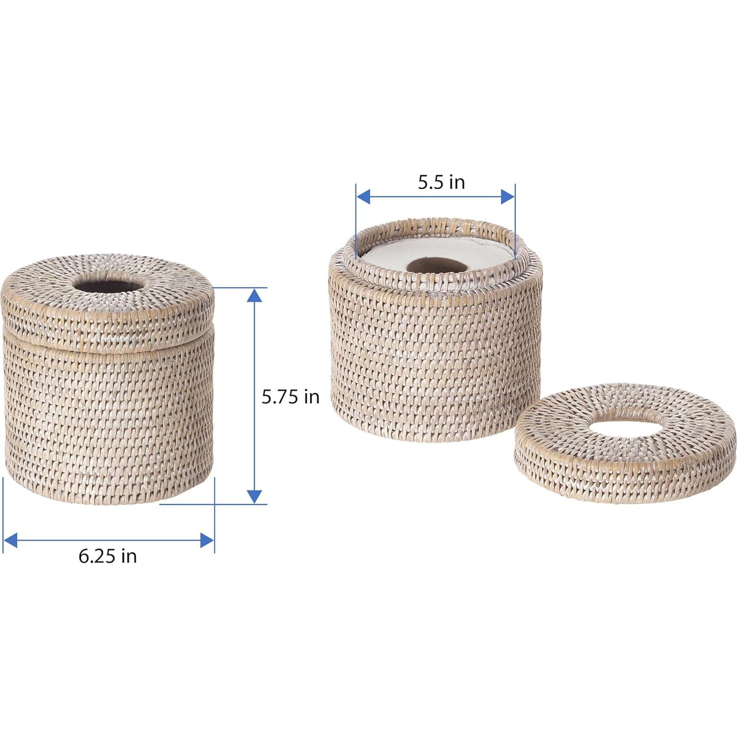 Cubierta de Rollo de Papel Higiénico Kouboo Lavado Blanco