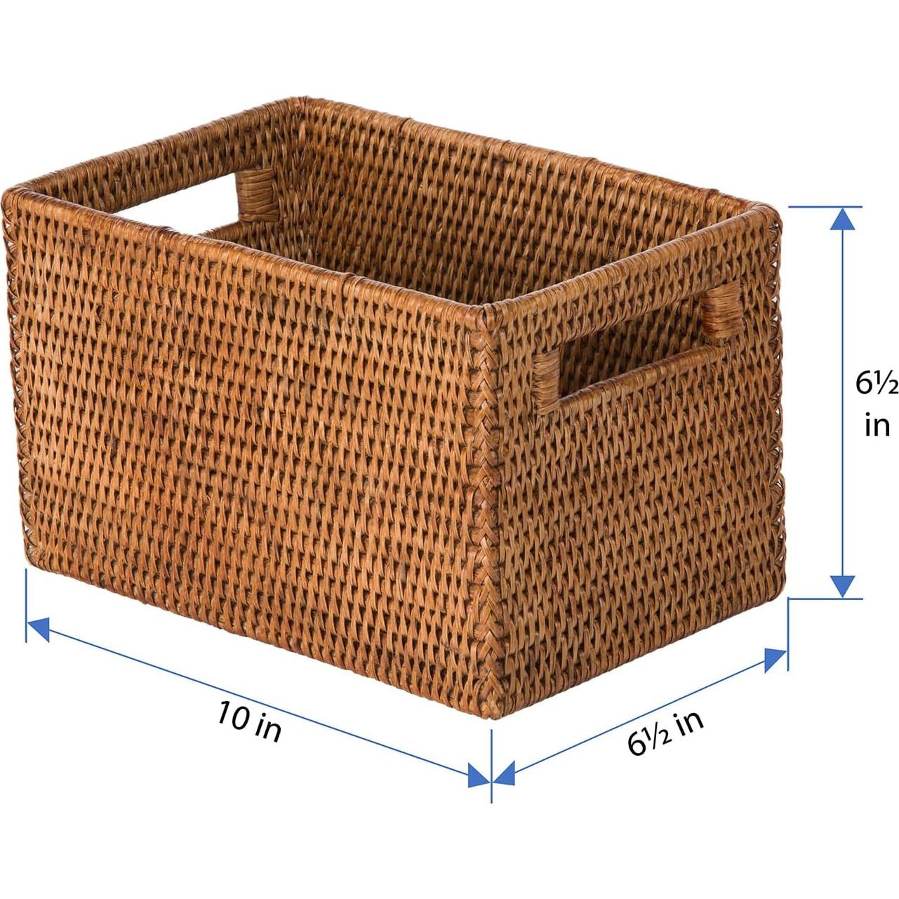 Canasta de Almacenamiento KOUBOO Rattan Miel 25.4x16.5 cm
