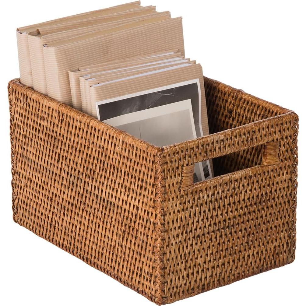 Canasta de Almacenamiento KOUBOO Rattan Miel 25.4x16.5 cm