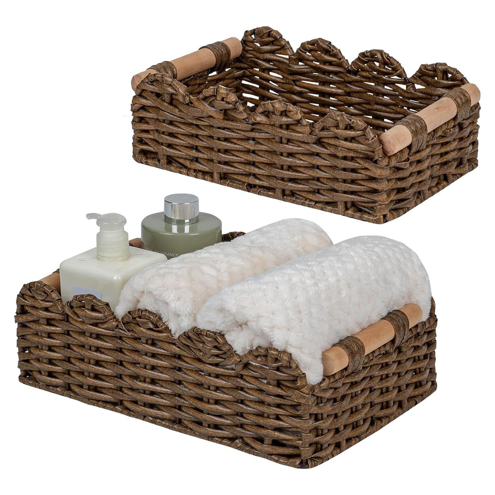 Cestas Flotantes de Mimbre PP CubesLand - 2 Unidades, 30x20x10 cm