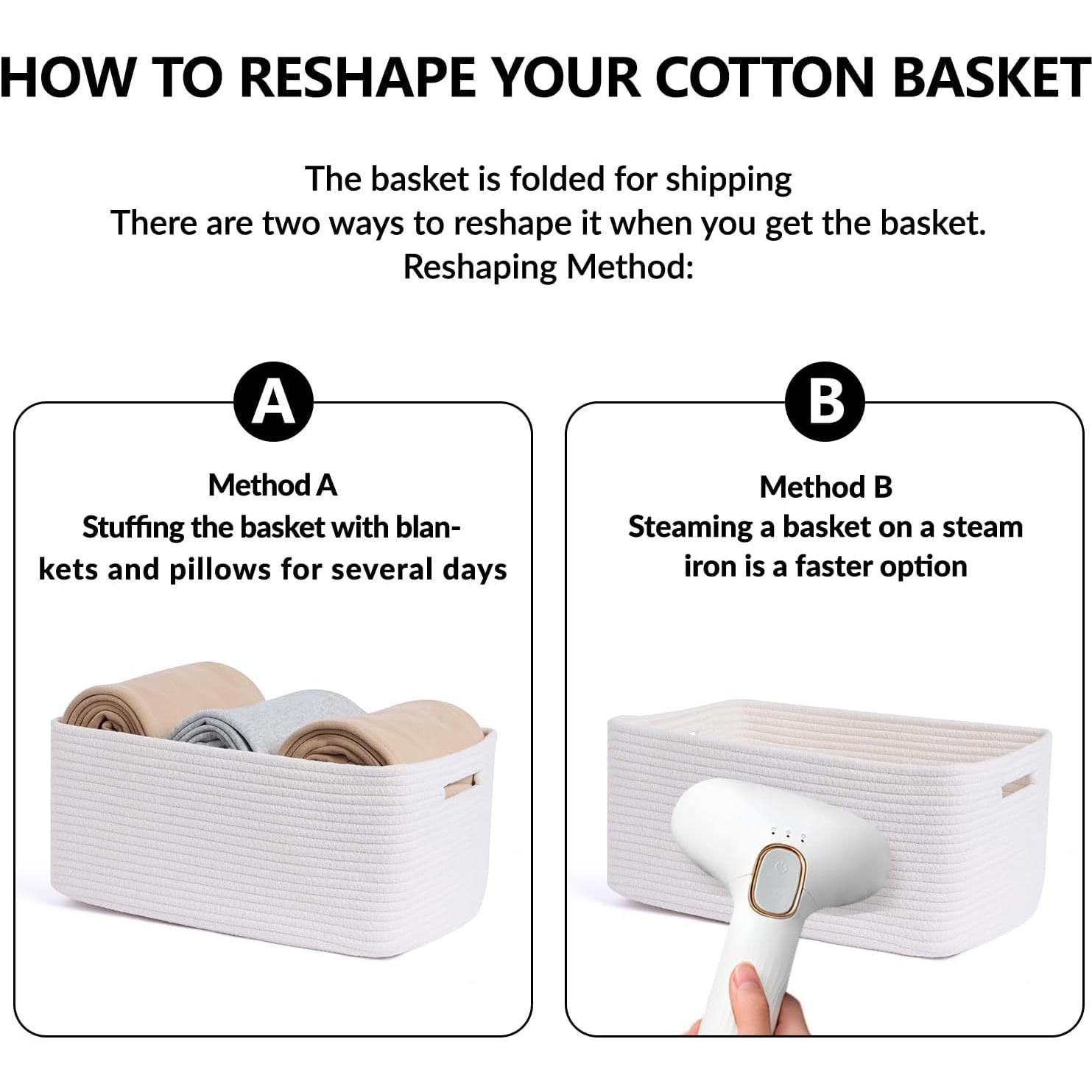 Cestas de Almacenamiento MiniArk 3 Piezas 43x33x19 cm Blanco Roto