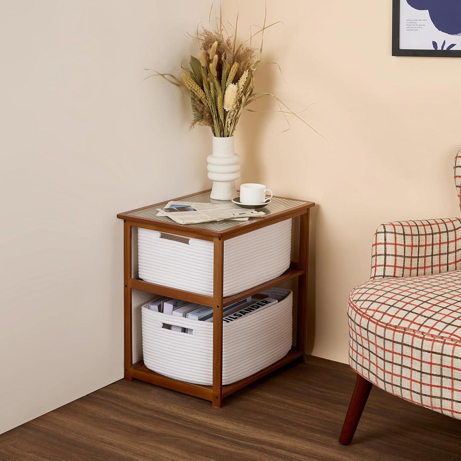 Cestas de Almacenamiento MiniArk 3 Piezas 43x33x19 cm Blanco Roto