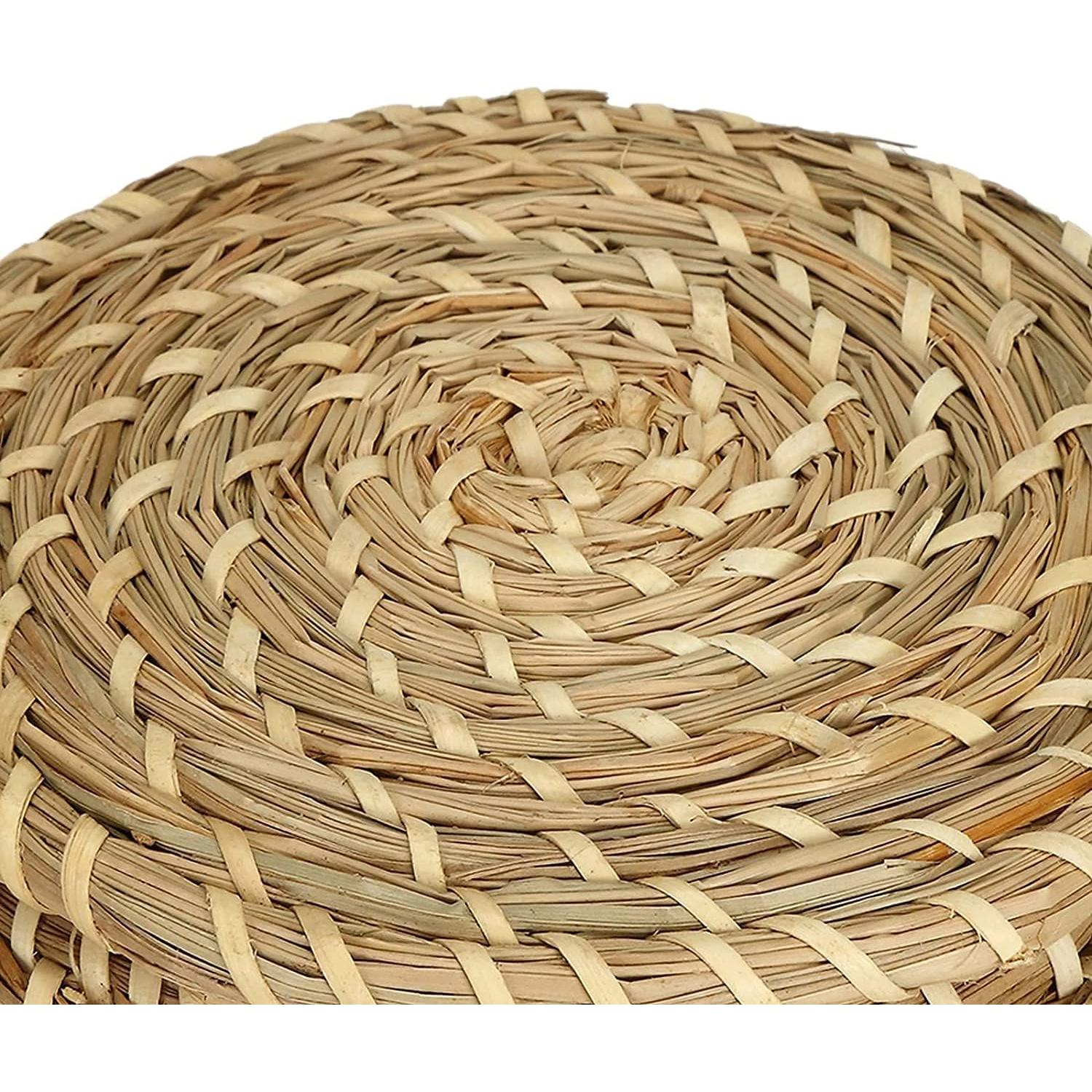 Conjunto de 3 Cestas de Mimbre Dicunoy con Tapa - Almacenamiento