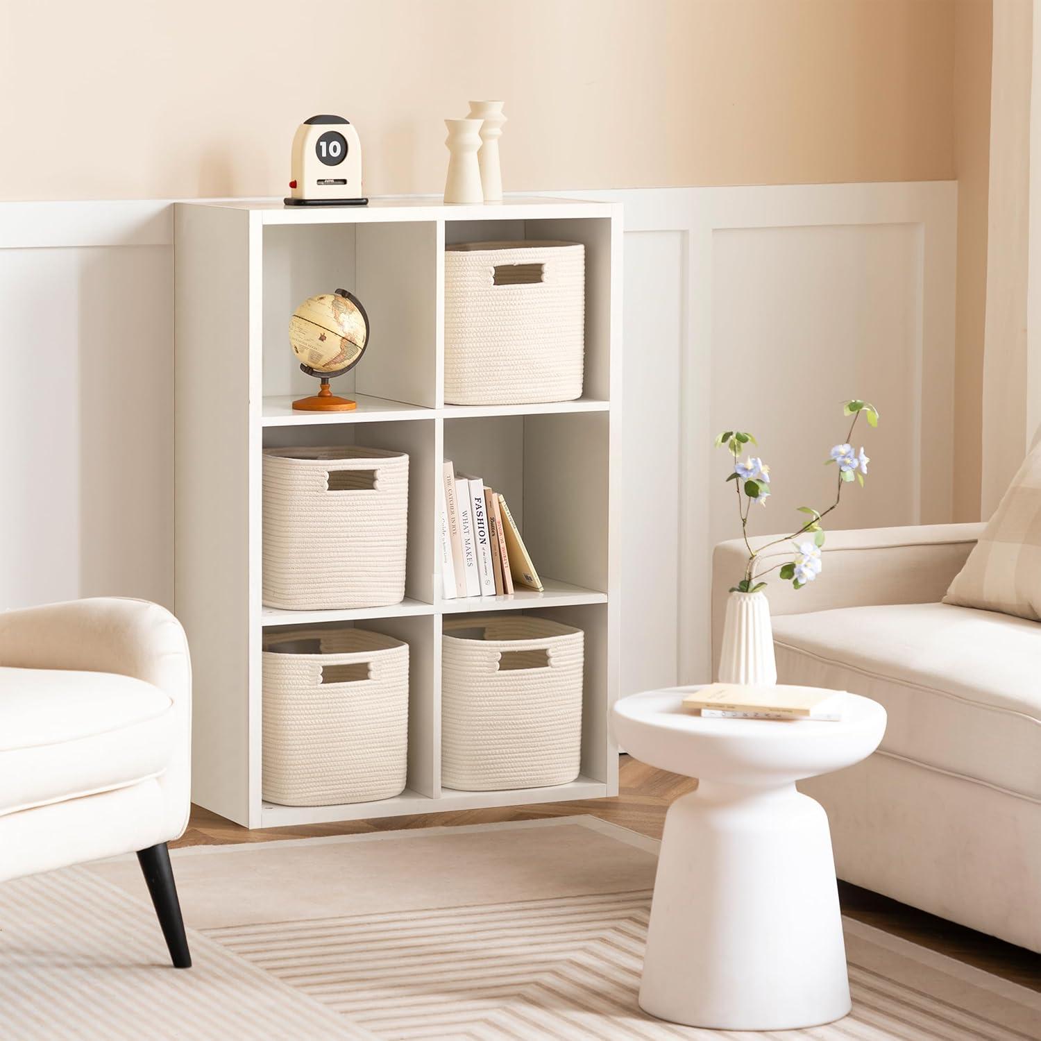 UBBCARE Juego de 4 Canastas de Almacenamiento Beige 27.94 cm