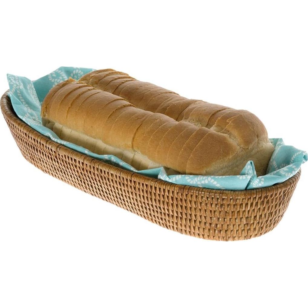 Cesta de Pan KOUBOO La Jolla Grande Ratán Marrón Miel