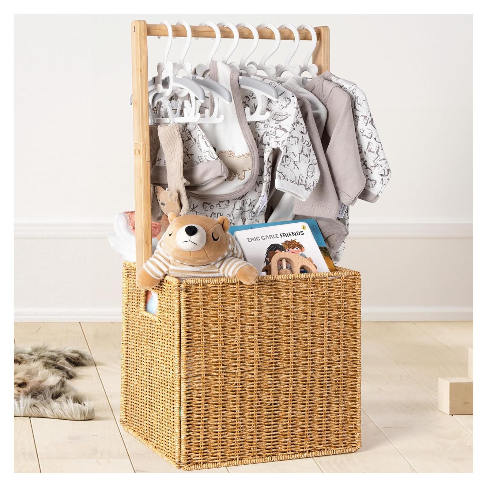 Cajón de Almacenamiento para Bebés GiftAmaz - Ratán Tejido 30x30x70cm