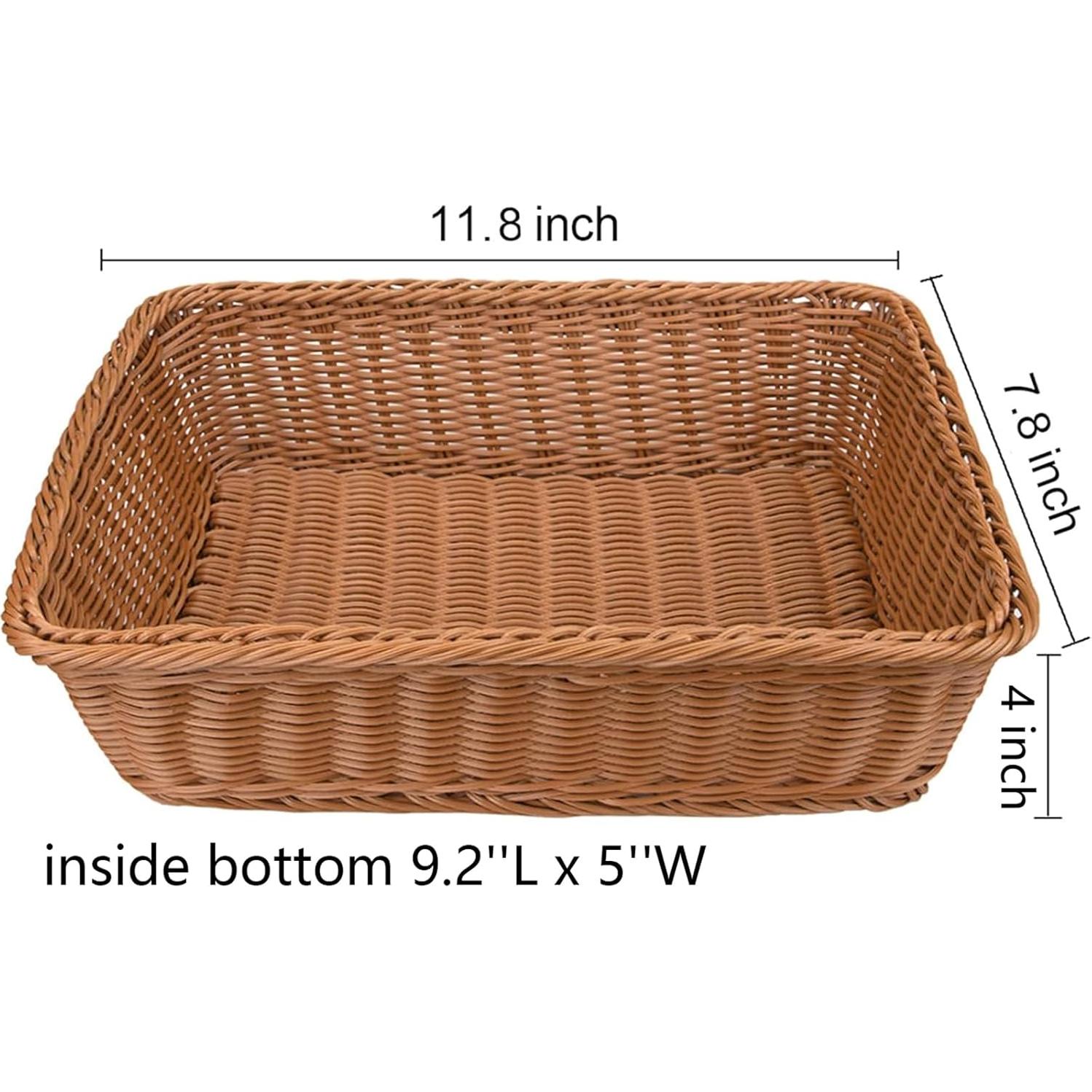 Cestas de Pan Yarlung 3 Piezas 30x20x10 cm Polipropileno Marrón