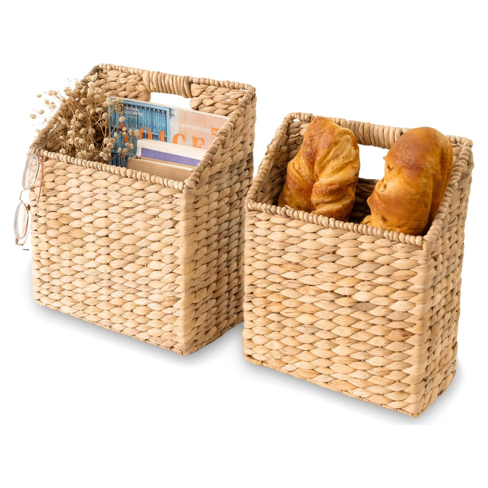 Cestas de Almacenamiento Colgantes KOLWOVEN - Juego de 2 - Juncos de Agua