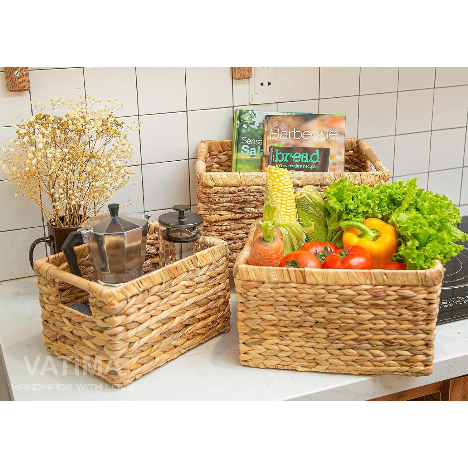 Cesta Rectangular Grande de Mimbre VATIMA 36.8x26.2x19.1cm