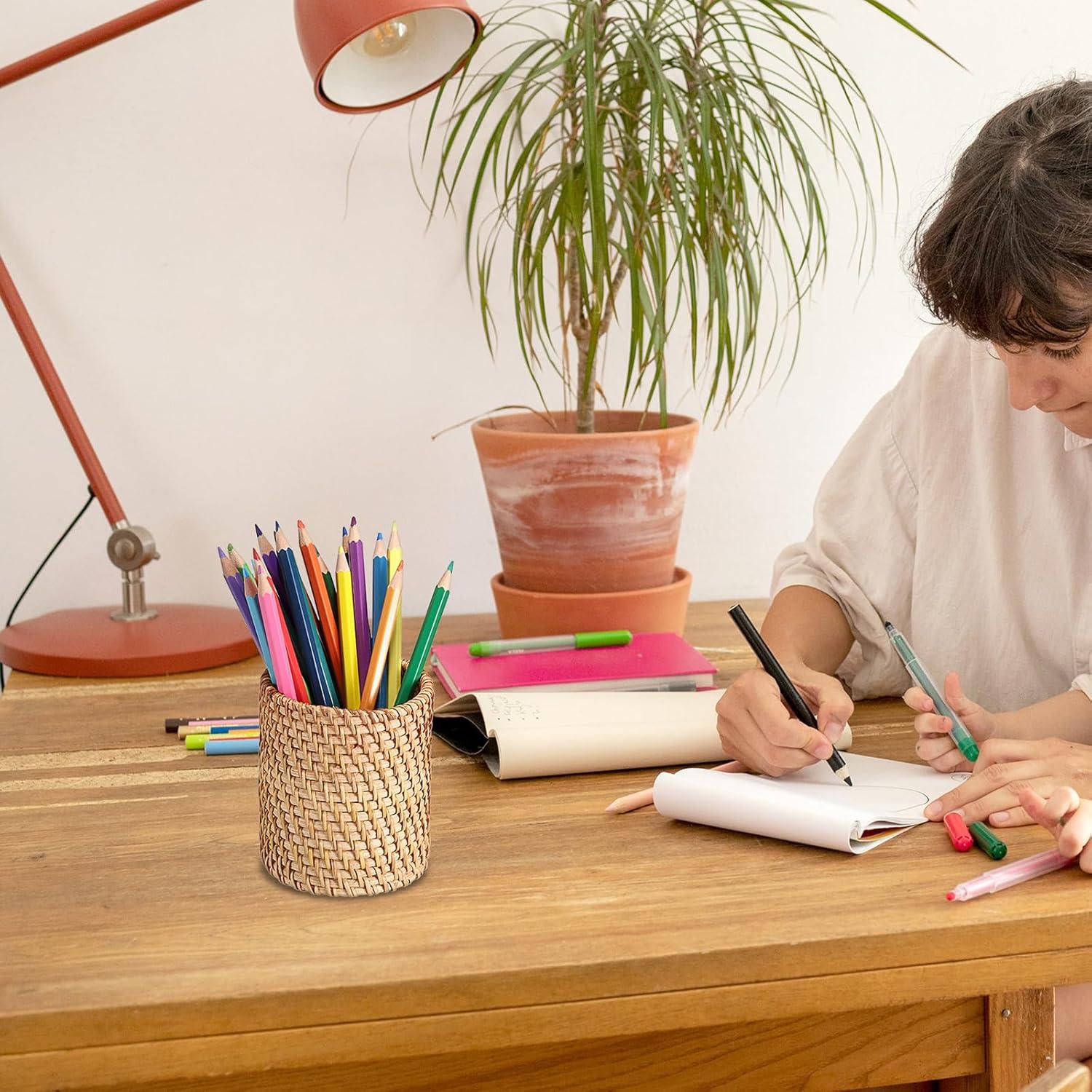 Organizador de Escritorio BTSKY 3 Pack Ratan Ecológico