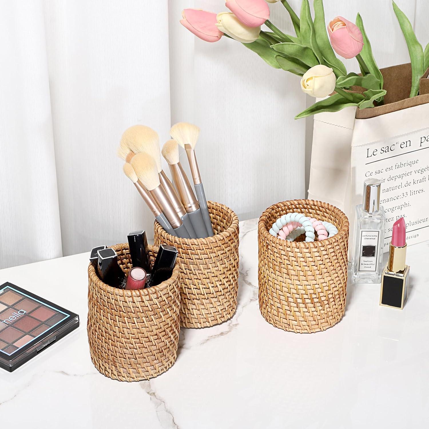 Organizador de Escritorio BTSKY 3 Pack Ratan Ecológico