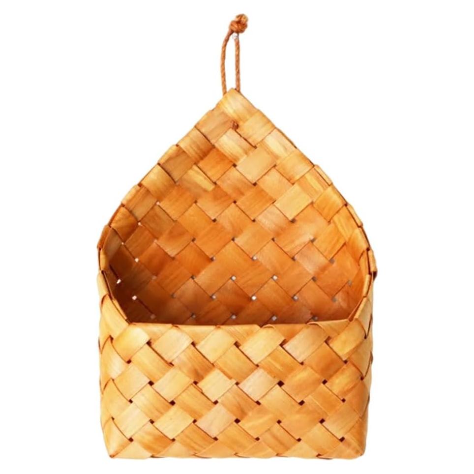 Cesta de Almacenamiento Tejida Colgante Alipis 28x20cm Chocolate