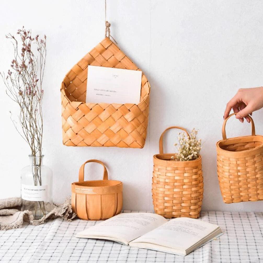 Cesta de Almacenamiento Tejida Colgante Alipis 28x20cm Chocolate