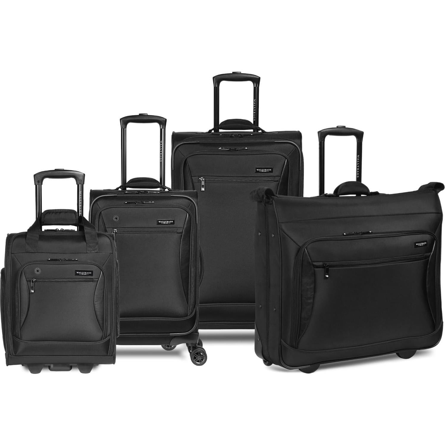 WallyBags® Solutions Rolling Garment Bag, Multiple Hangers and Made for Men and Women