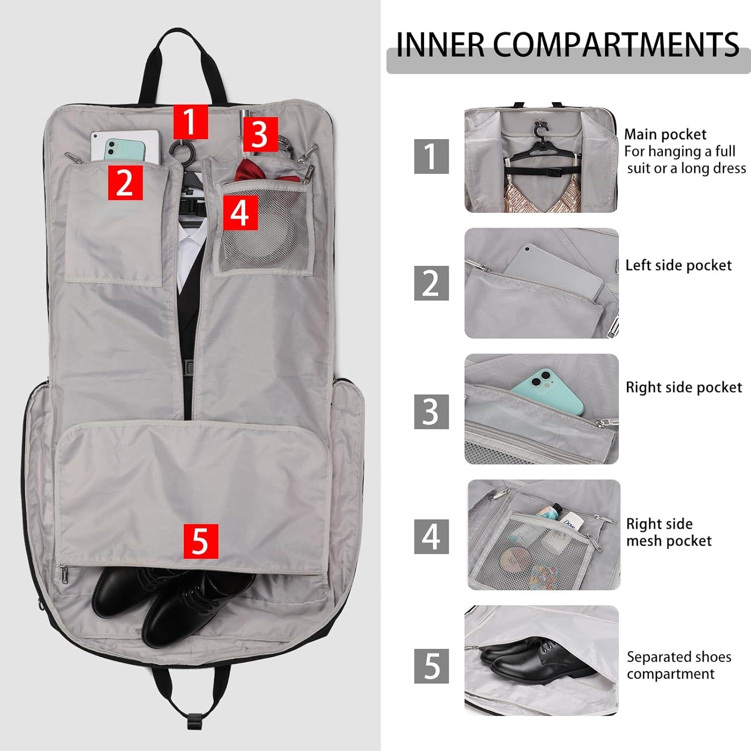 Bolsa de Ropa de Viaje BE SMART Negra Impermeable 64x129 cm