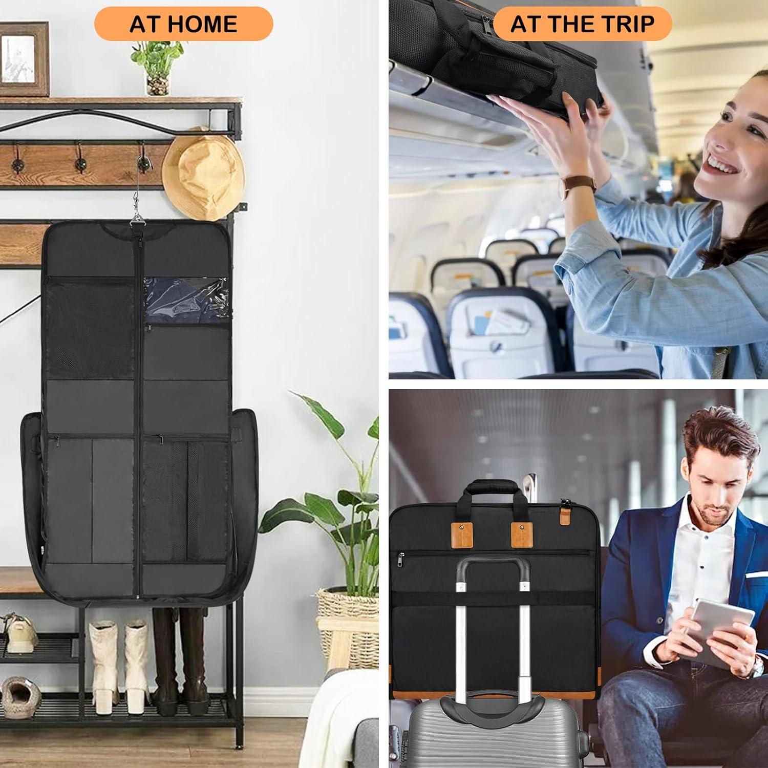 Bolsa de Traje Noozion Grande Negra Impermeable para Viaje