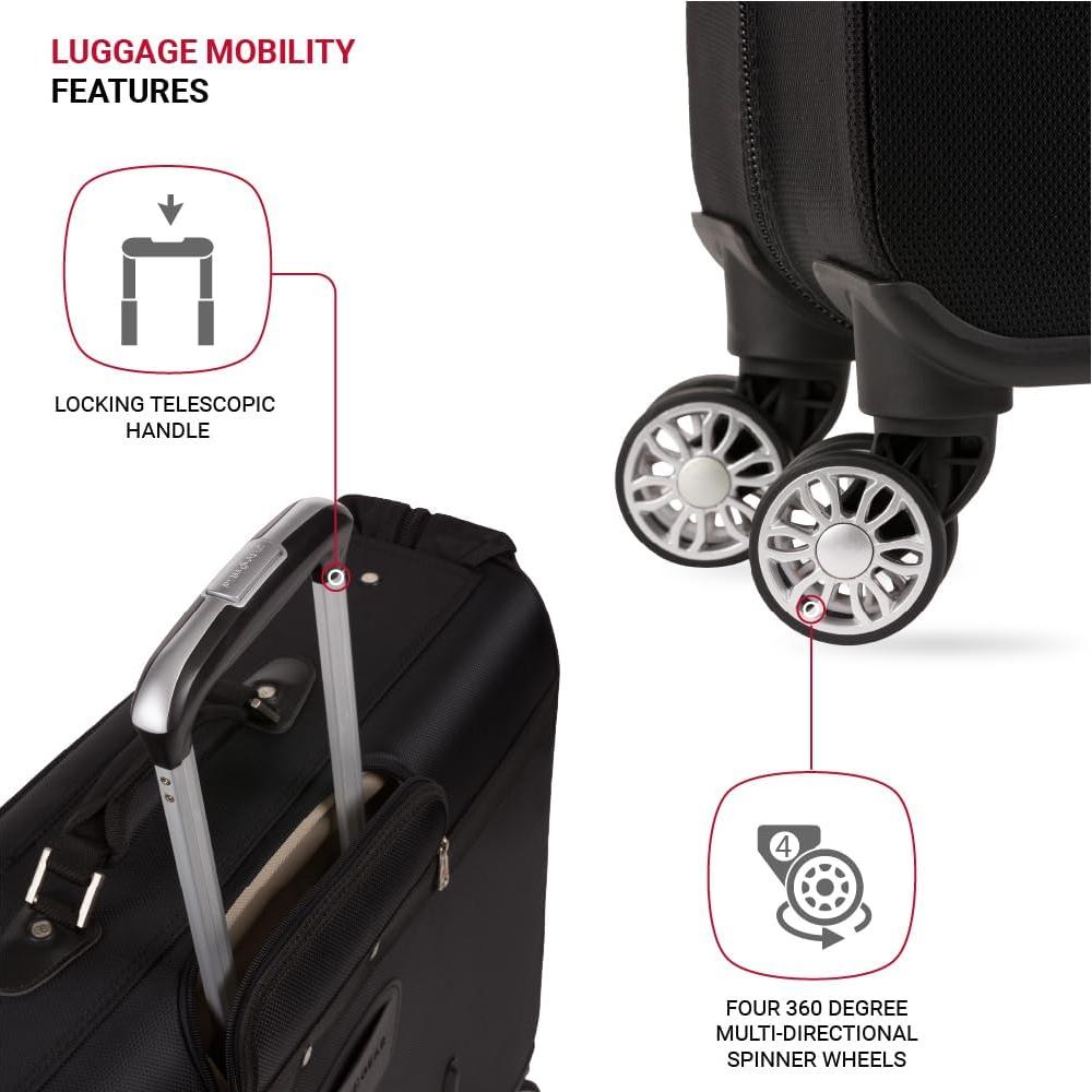 Bolsa de Ropa Rodante SwissGear 7895, 24" Negra, 85L