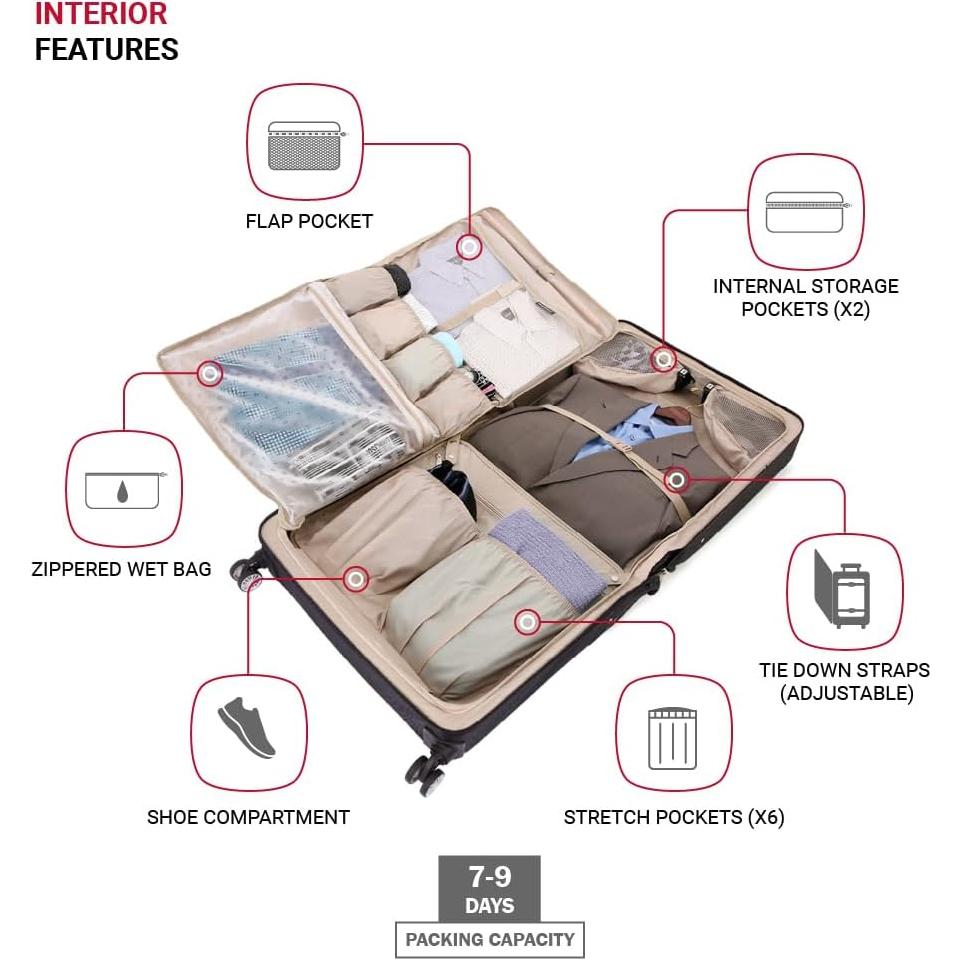 Bolsa de Ropa Rodante SwissGear 7895, 24" Negra, 85L