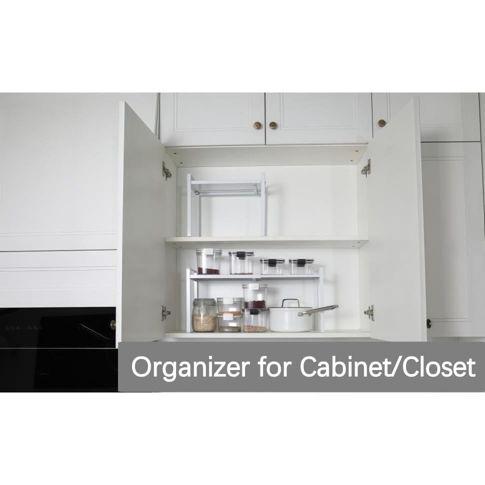 Estante de Gabinete Expandible LJHFUQHUHU Blanco 20.8x31-54.8x26.4 cm