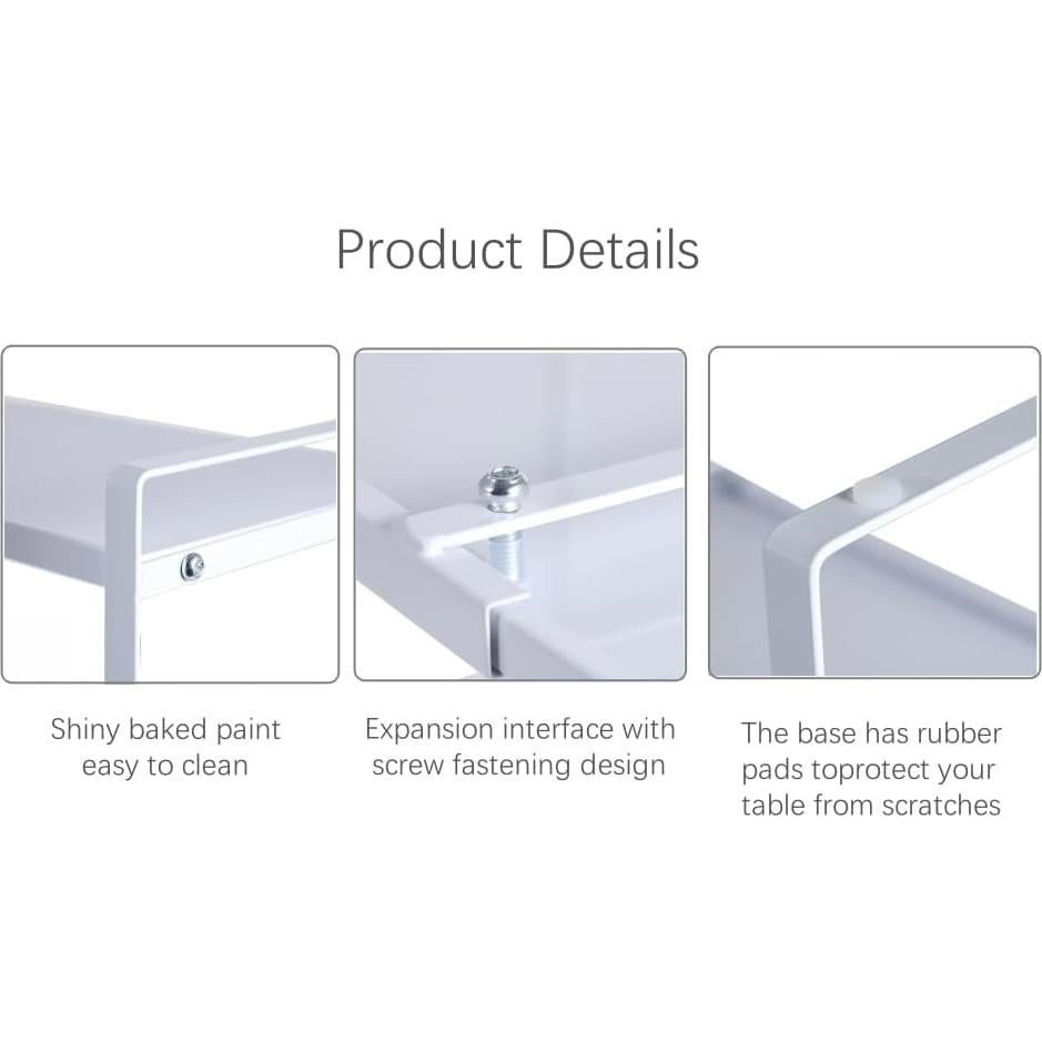 Estante de Gabinete Expandible LJHFUQHUHU Blanco 20.8x31-54.8x26.4 cm