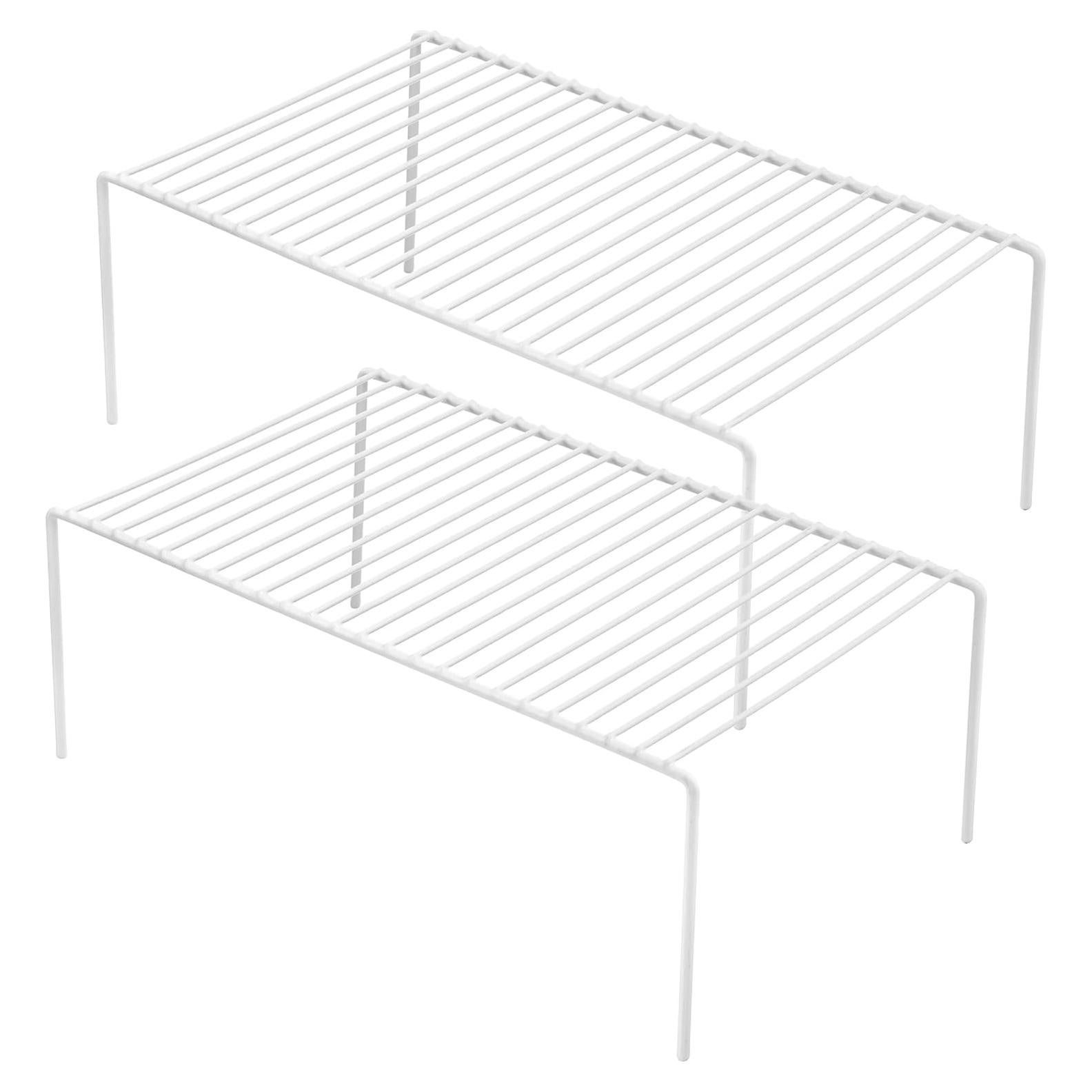 Juego de 2 Organizadores de Estantes de Alambre GEDLIRE Blanco