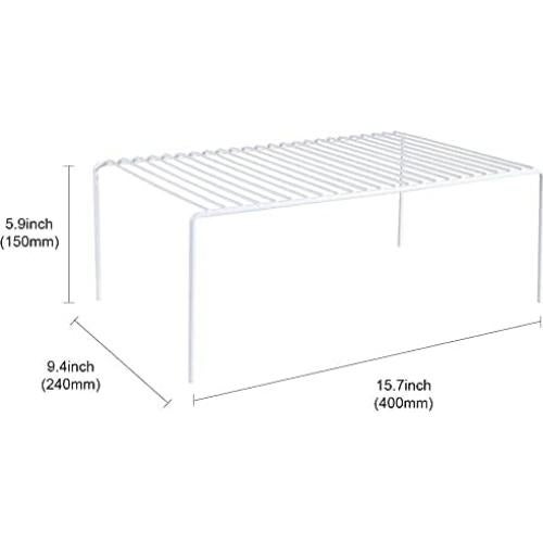 Juego de 2 Organizadores de Estantes de Alambre GEDLIRE Blanco