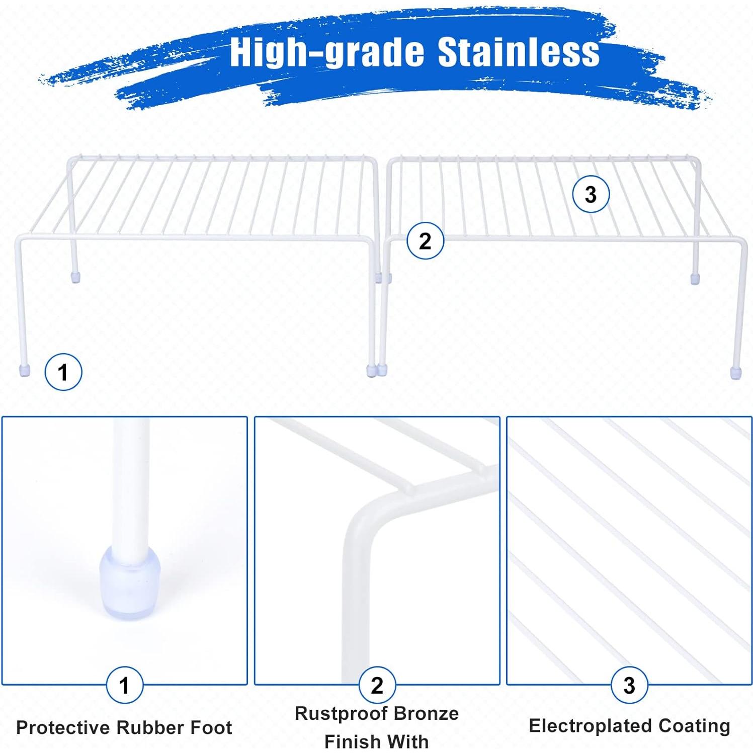 Estante de Almacenamiento SIBAO 2 Niveles Blanco 33.4x25.9cm