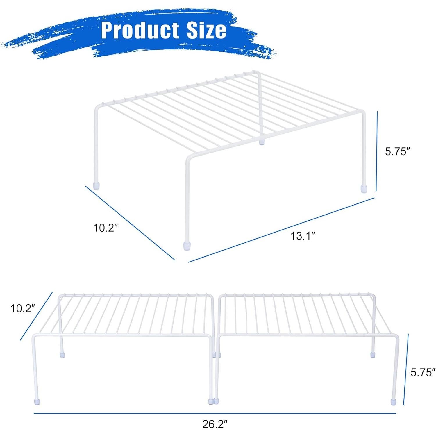 Estante de Almacenamiento SIBAO 2 Niveles Blanco 33.4x25.9cm