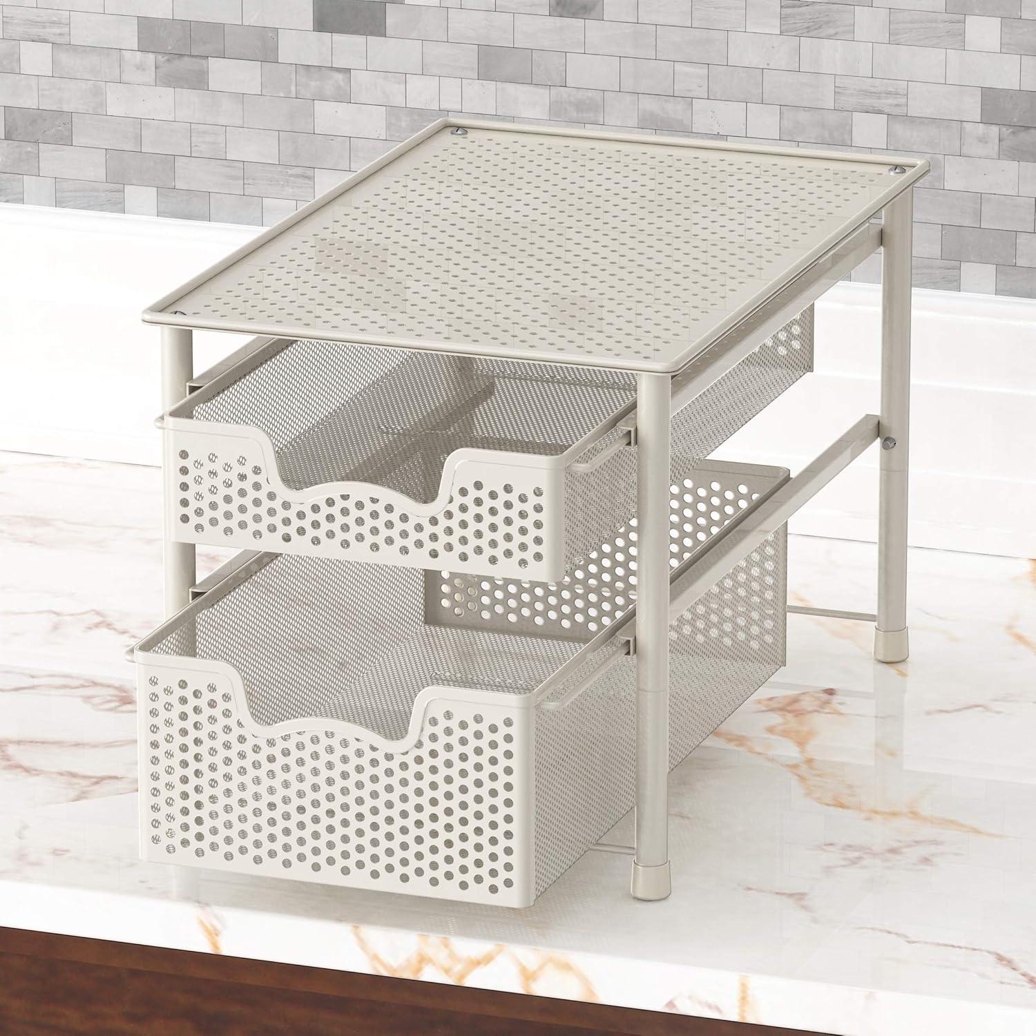 Organizador de Cajones Apilable Simple Houseware 2 Niveles Blanco