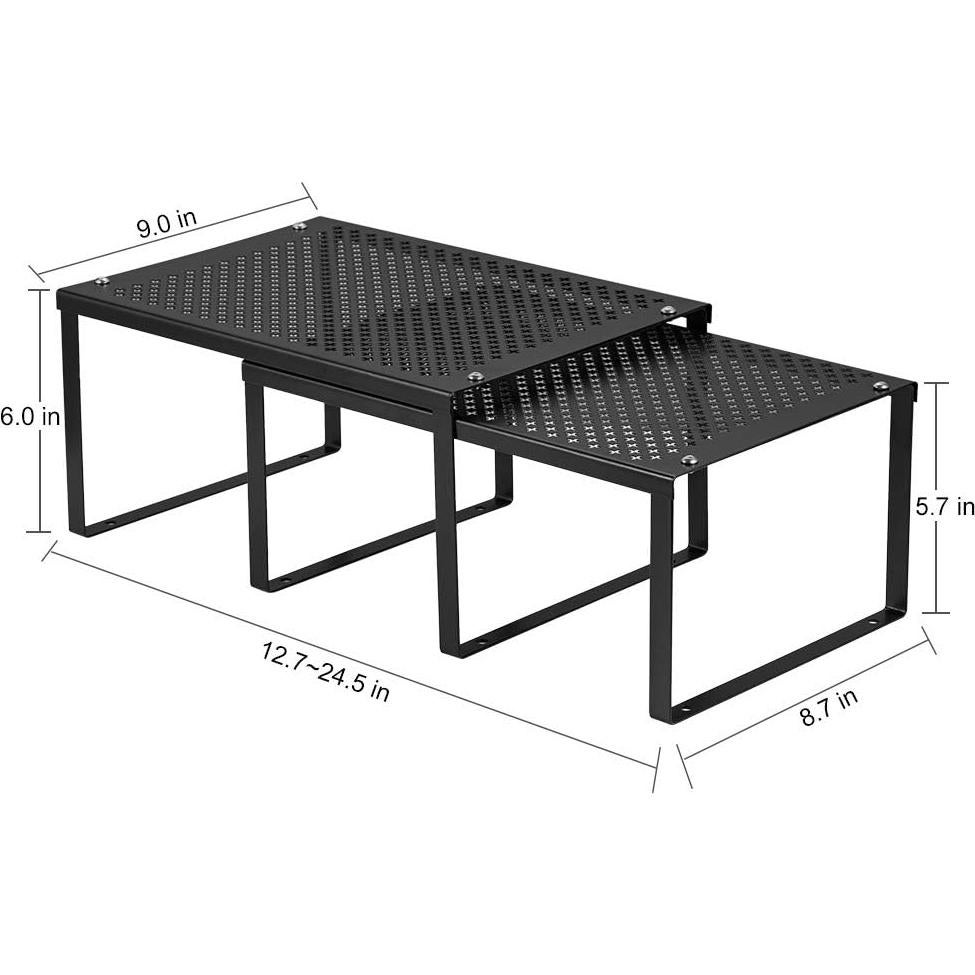 Organizadores de Estantes MOOACE, Juego de 4 Expandibles y Apilables